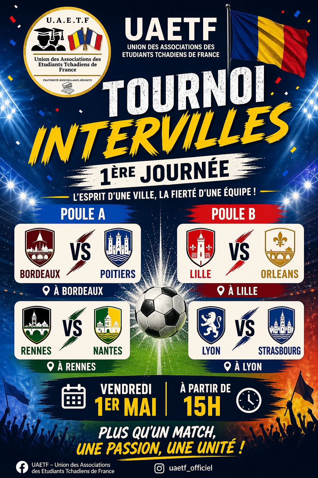 Tournoi de Football Inter-Villes des Tchadiens en France 3eme édition